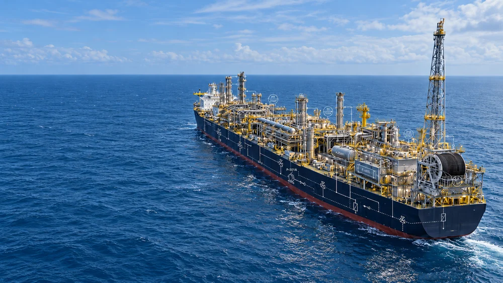An FPSO at sea